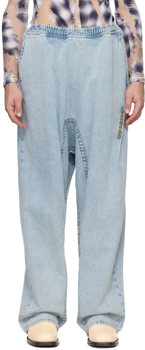 Jeans Y/PROJECT Blue Souffle Jeans Blå | 207PA012