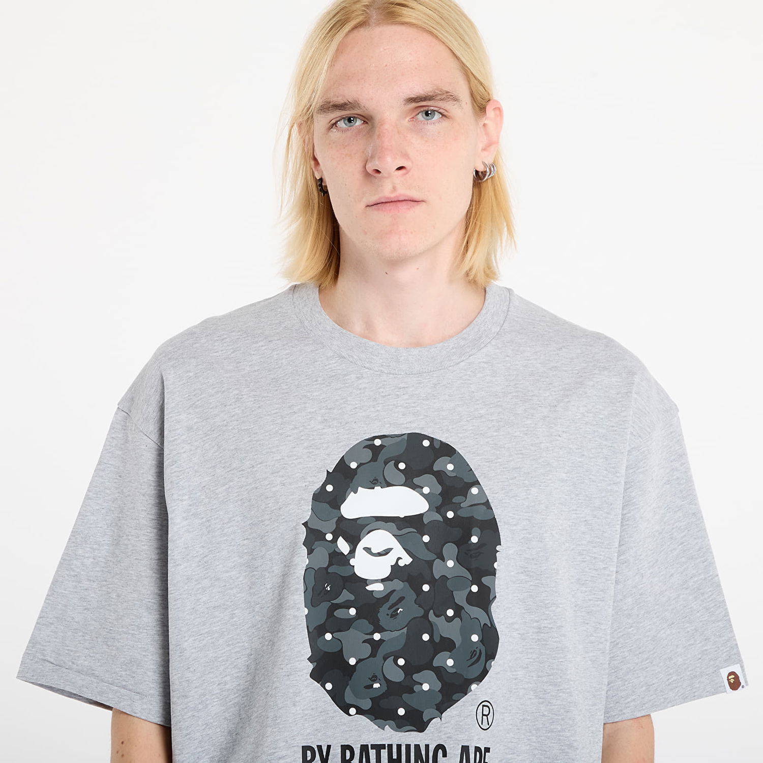T-shirt BAPE Abc Dot Camo By Bathing Ape Relaxed Fit T-Shirt Grå | 001TEL801313MGRA, 1