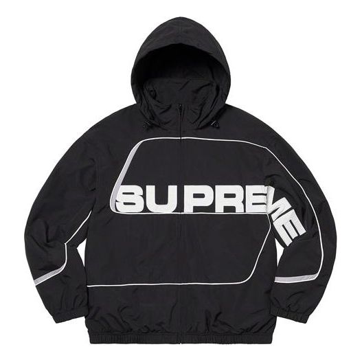 Vindjakke Supreme Paneled Track Jacket Sort | SUP-FW21-115