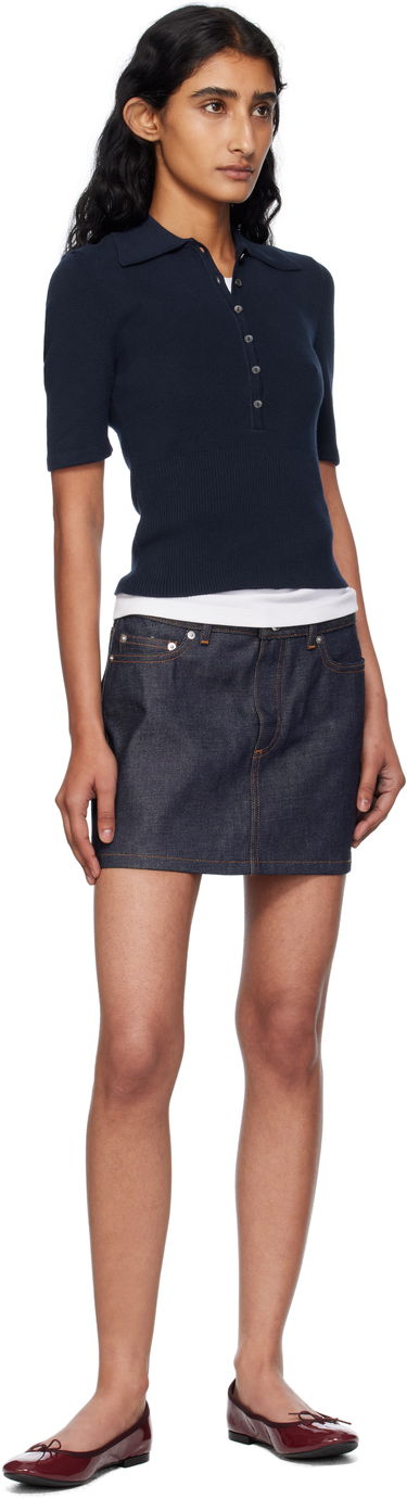 Nederdel A.P.C. Denim Mini Skirt Blå | CODBS-F06093, 3