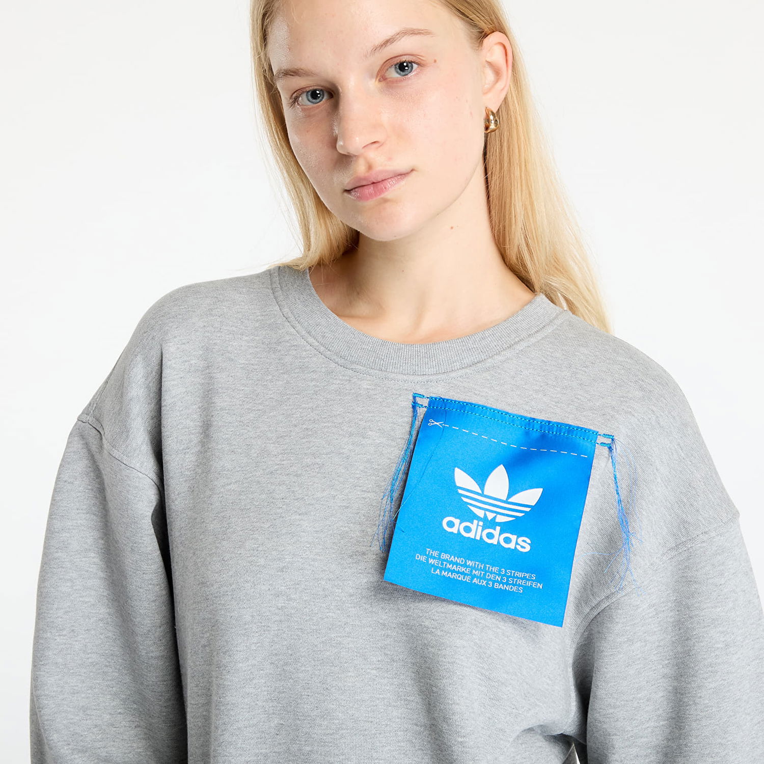 Sweatshirt adidas Originals KSENIASCHNEIDER Label Sweashirt Grå | IW5666, 1