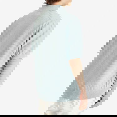 Polo skjorte BEAMS Beams Plus Boucle Knit Polo Shirt, Size Large Blå | 3802-0051-156-70, 3