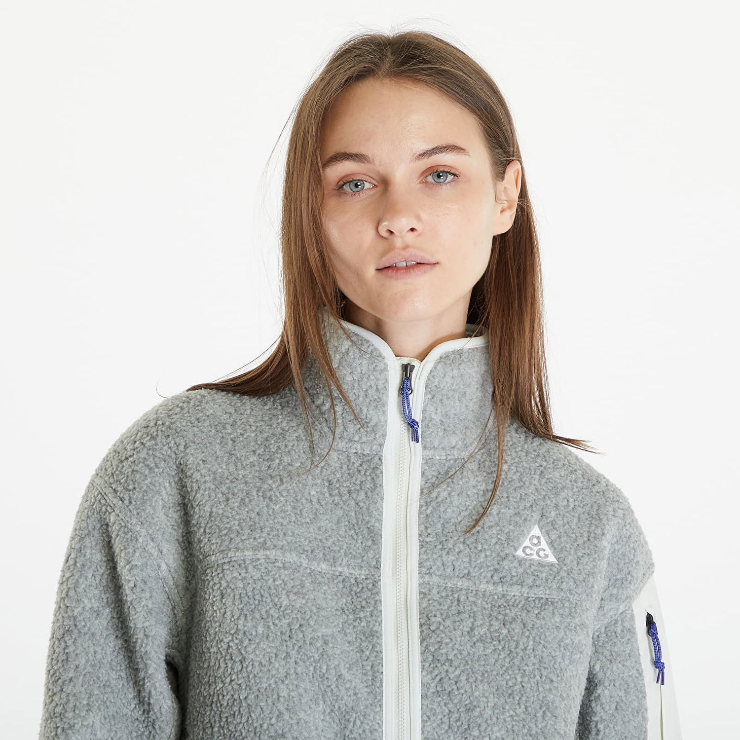Jakke Nike ACG "Arctic Wolf" Polartec Oversized Fleece Full-Zip Jacket Sea Glass/ Sea Glass/ Summit White Grå | FB8006-020, 1