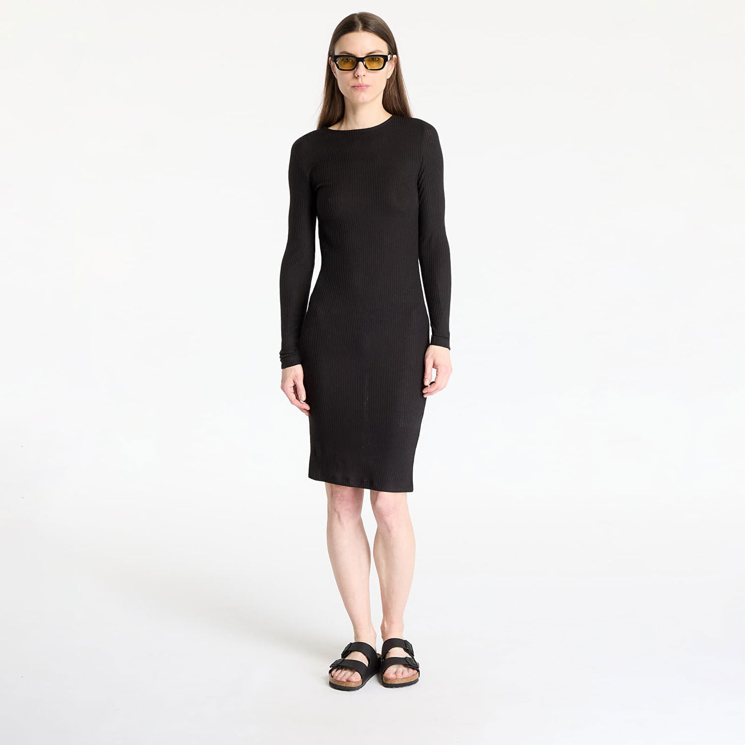 Kjole Urban Classics Urban Classics Rib Dress Sort | TB1340-00007, 0