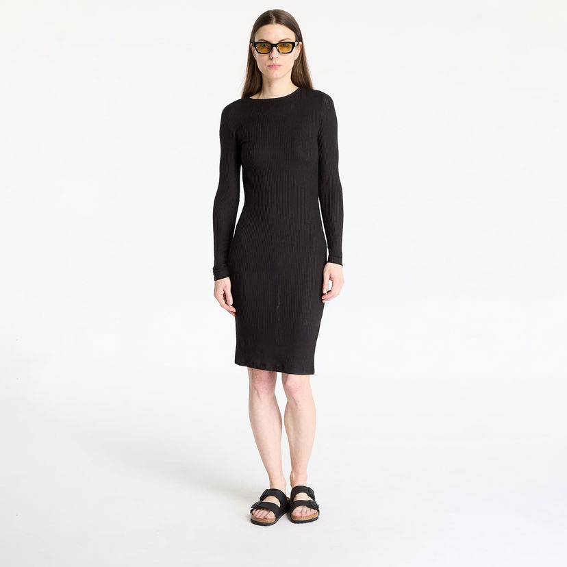 Kjole Urban Classics Urban Classics Rib Dress Sort | TB1340-00007