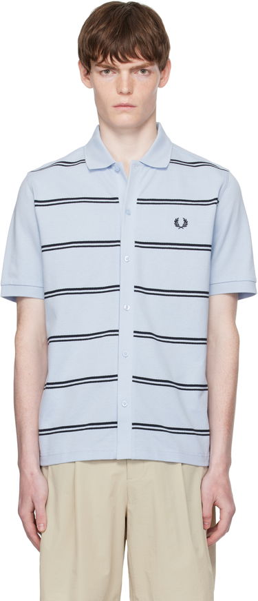 Polo skjorte Fred Perry Fred Perry Striped Button-Through Polo Blå | M9906, 0