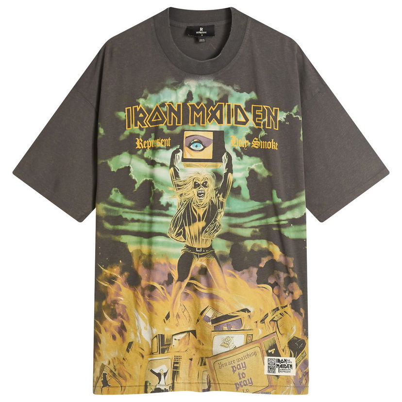 T-shirt Represent Clo Iron Maiden Holy Smoke Graphic Tee Grå | MLM100586-46