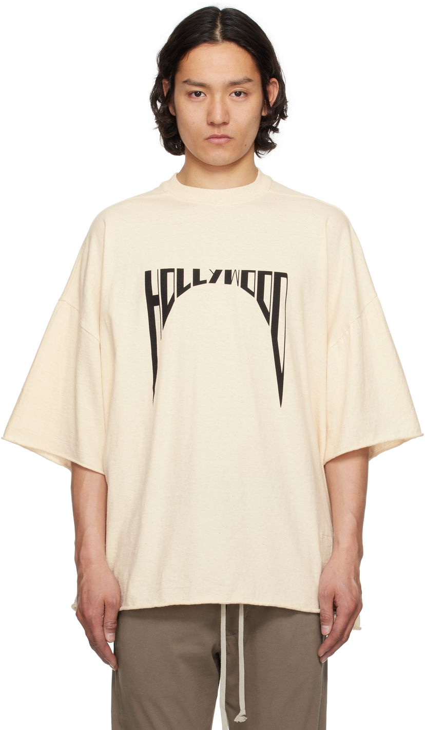 T-shirt Rick Owens Rick Owens DRKSHDW Hollywood Tommy T-Shirt Beige | DU01E3259 RNNEP2