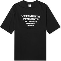 T-shirt VETEMENTS Pyramid Logo T-Shirt Sort | UE64TR140B, 1