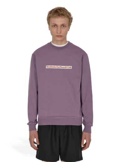 Sweatshirt Stockholm (Surfboard) Club Logo Crewneck Sweatshirt Lilla | MU1P75W GRAPE