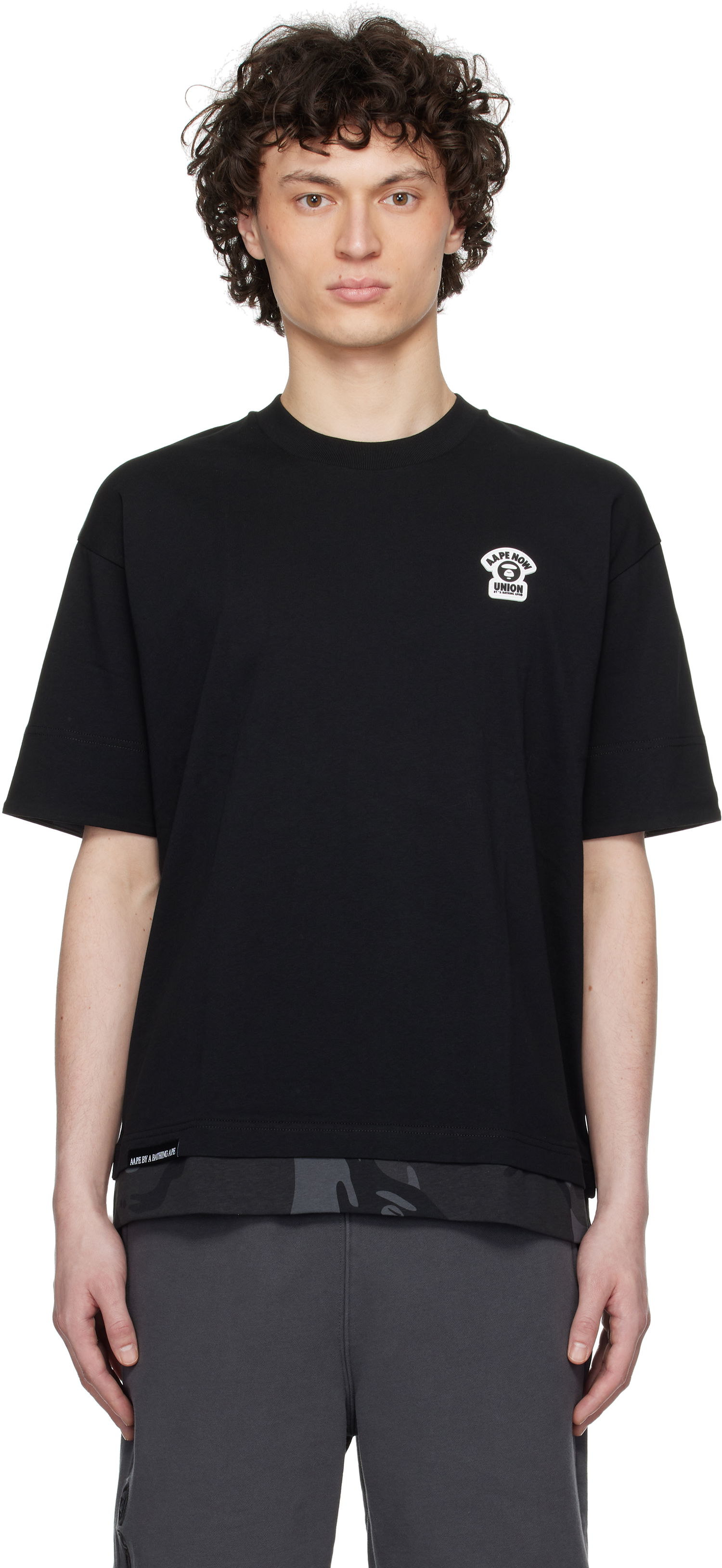 T-shirt AAPE by A Bathing Ape AAPE by A Bathing Ape Fancy Main T-Shirt Sort | AAPTEM1652XXNBKX, 0