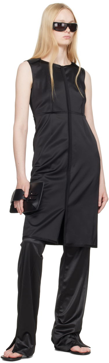 Kjole Maison Margiela MM6 Maison Margiela Satin Stretch Midi Dress Sort | S62DA0048 M35143, 3