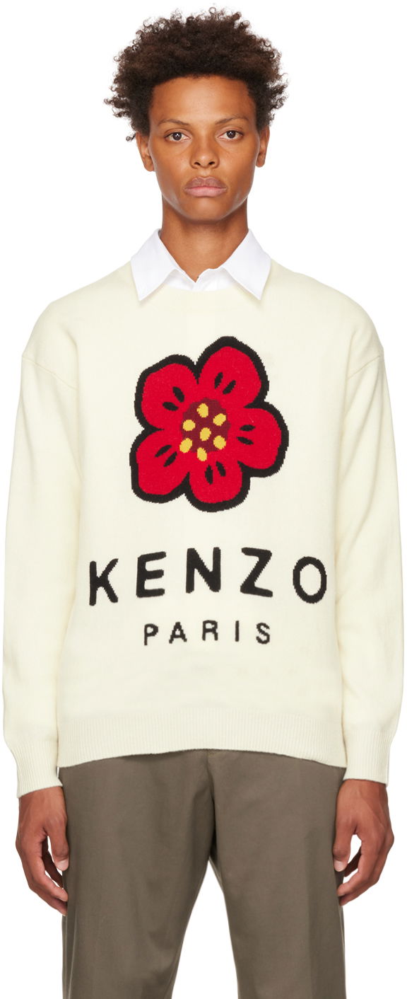 Sweater KENZO Paris Boke Flower Hvid | FC65PU3453LD, 0