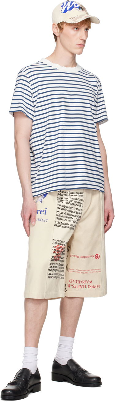 Shorts Marine Serre Marine Serre Regenerated Tote Bags Cargo Shorts Beige | USH006A UWOV0009, 3