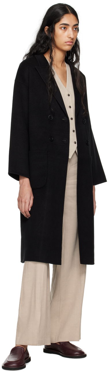 Frakker Anine Bing Dylan Double-Breasted Wool Coat Sort | A-01-4001-000, 3