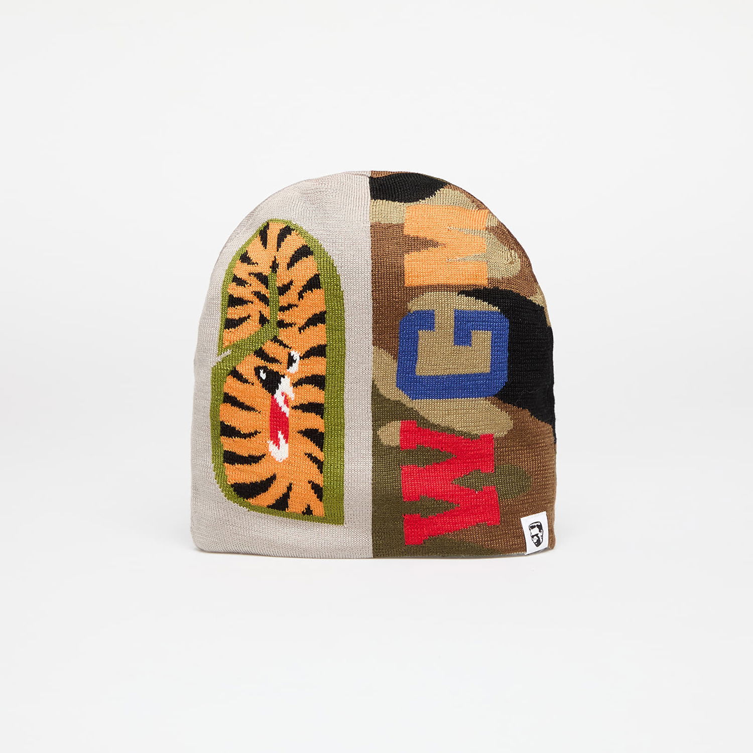 Beanie BAPE Shark Knit Hat Beige | 001HTK701006M GRA, 1