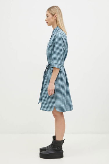 Kjole MAISON KITSUNÉ Maison Kitsuné Double Pocket Mini Oversize Dress Blå | NW01620WC5015, 1