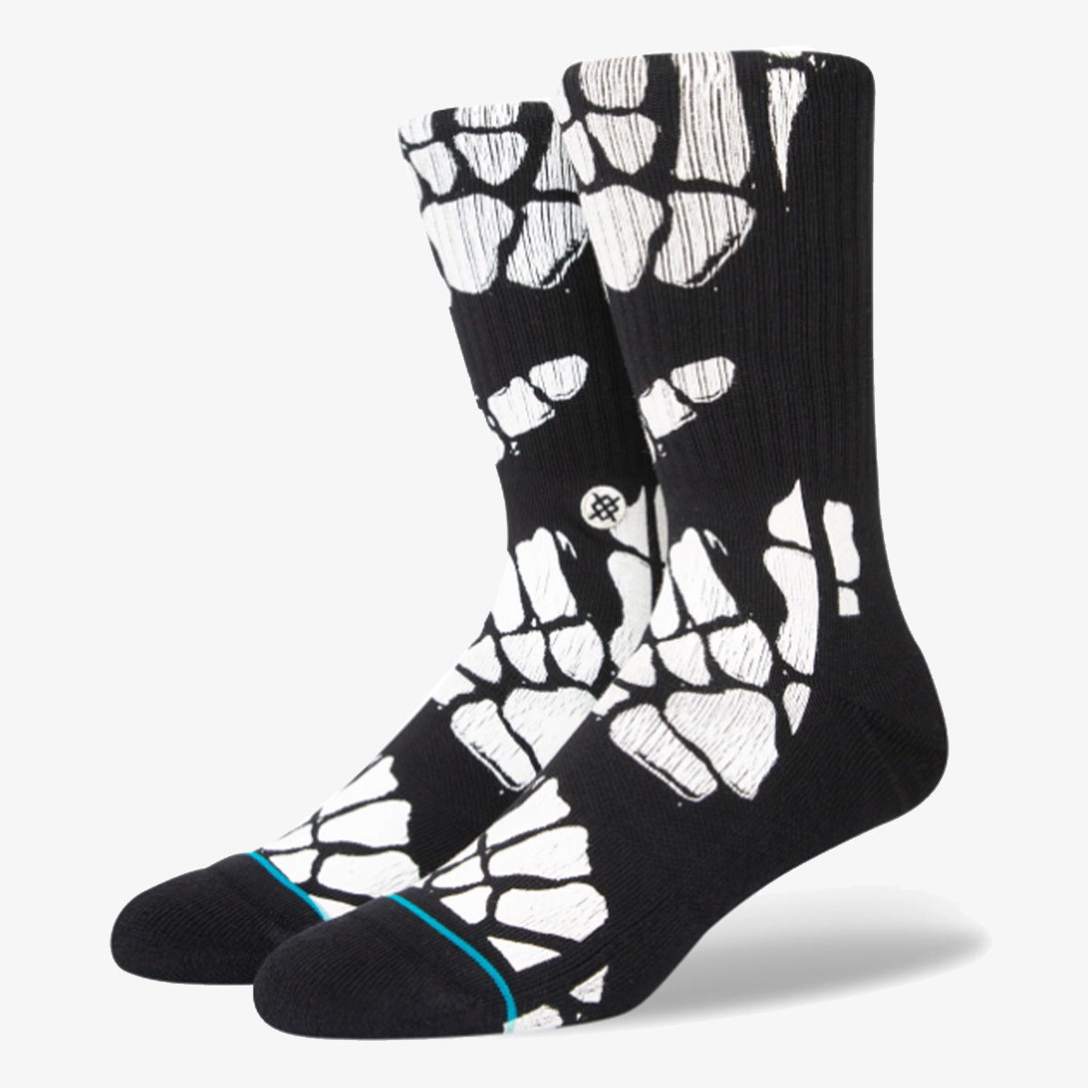 Sokker Stance Skeleton Print Socks Sort | A556C22ZOM-BLK, 0