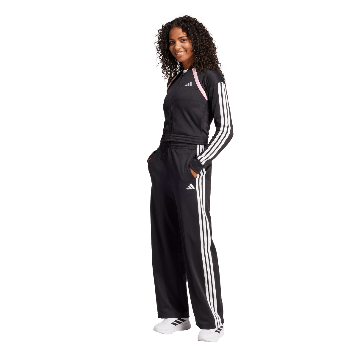Træningsdragt adidas Originals Teamsport Full-Zip Track Jacket and Wide-Leg Track Pants Sort | JD2674, 0