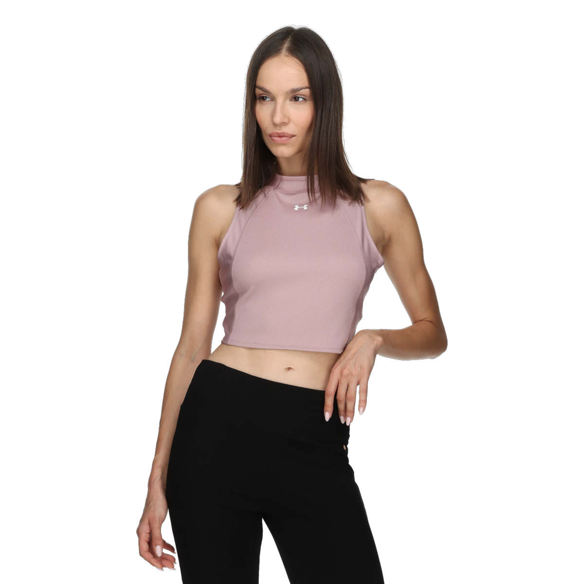 Crop top Under Armour HG Ribbed Crop Tank Lyserød | 6003985-673, 0