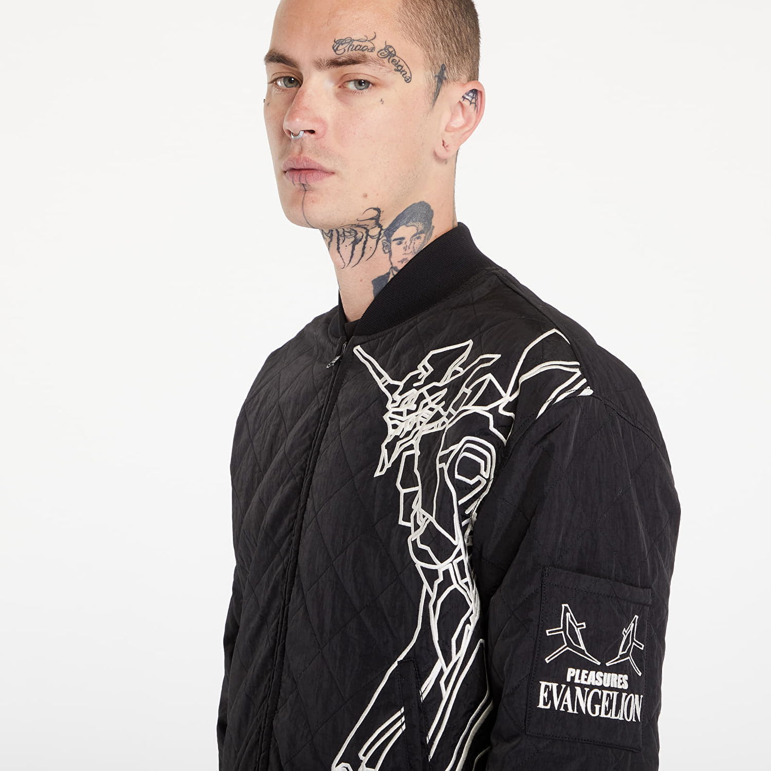 Bomberjakke Pleasures Humanoid Reversible Bomber Black Sort | P24E009 BLACK, 1