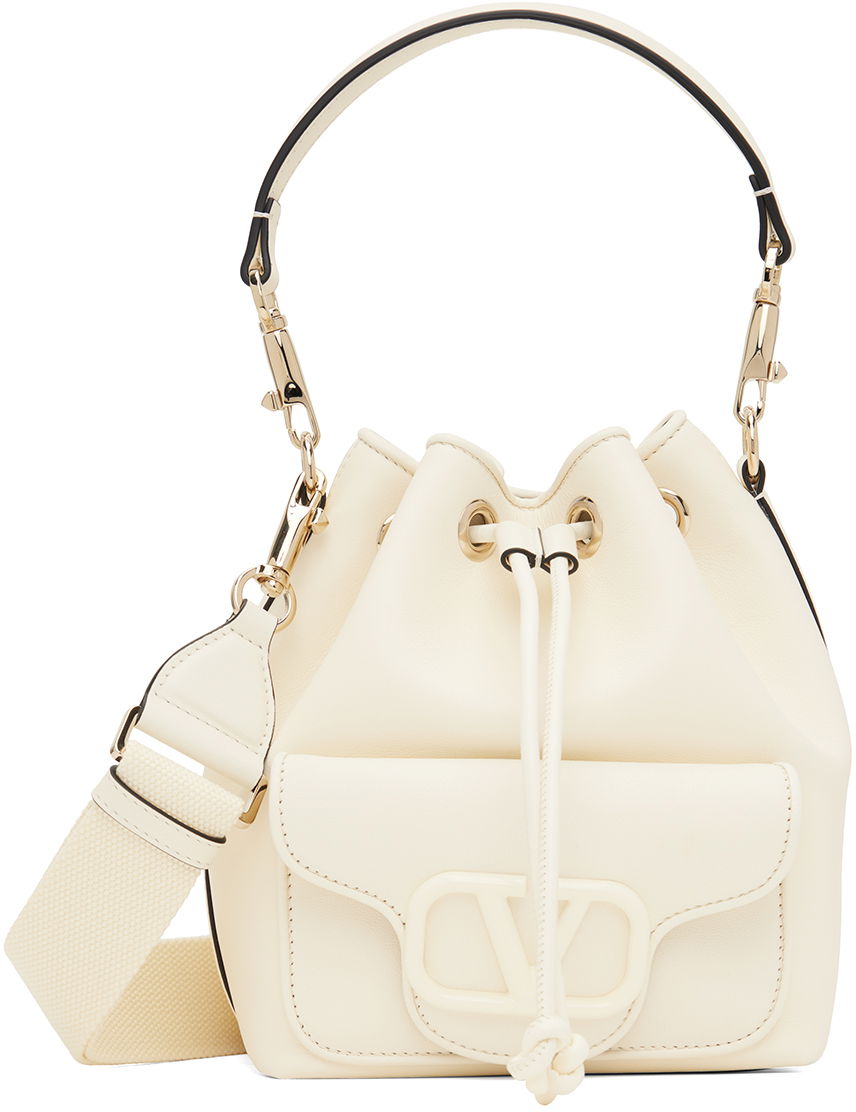 Skuldertaske Valentino Garavani Locò Bucket Bag "Off-White" Beige | 4W2B0M94NDL, 0