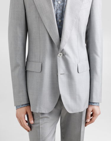 Træningsdragt Dolce & Gabbana Dolce & Gabbana Deconstructed Single-Breasted Silk Suit Grå | GK020TFU1NHS8290, 3