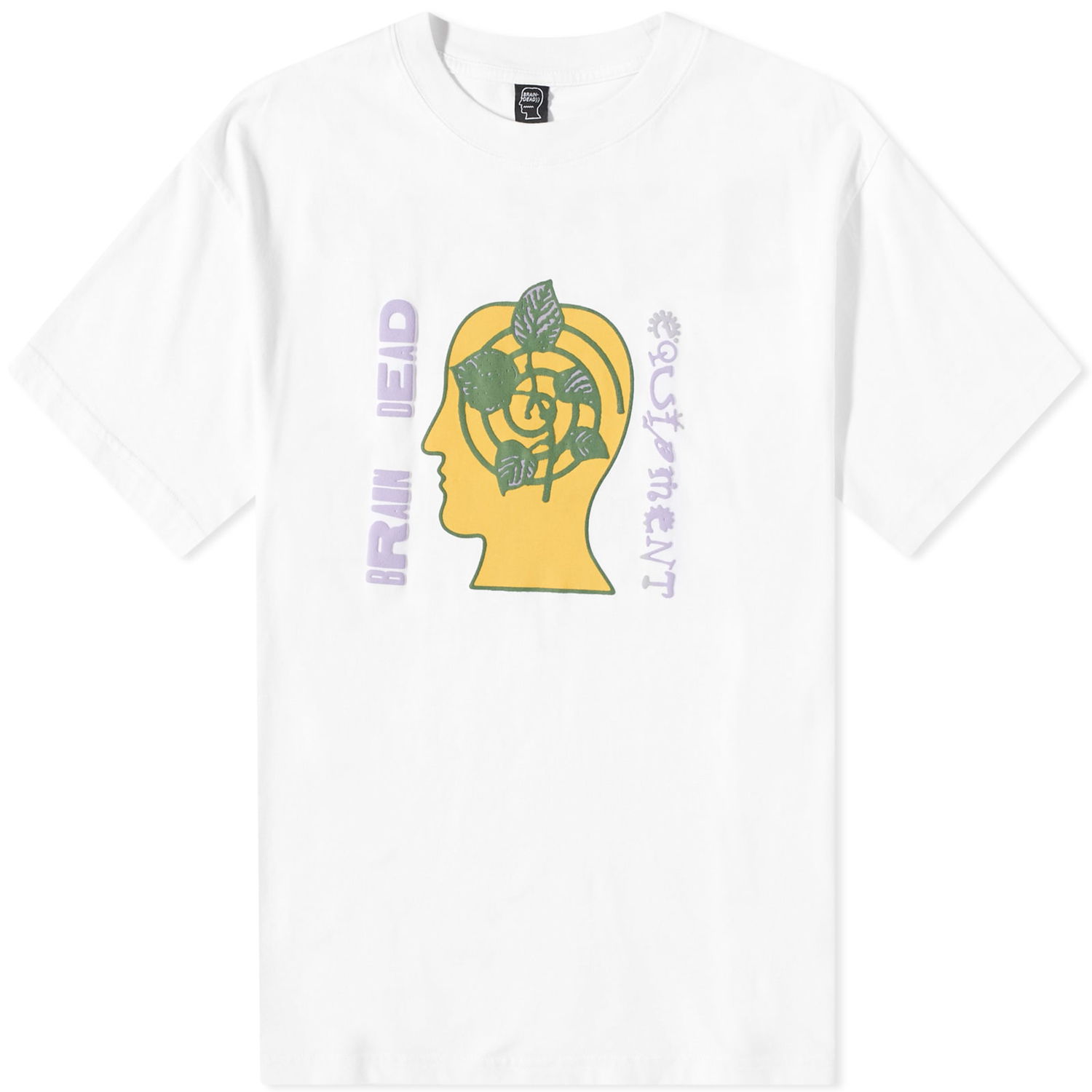 T-shirt Brain Dead Equipment Nature Nature Tee Hvid | BDF23T00003631WH01, 0