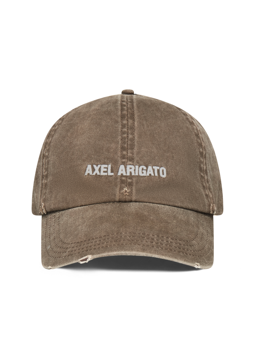 Kasket AXEL ARIGATO Distressed Logo Cap Brun | X0101012