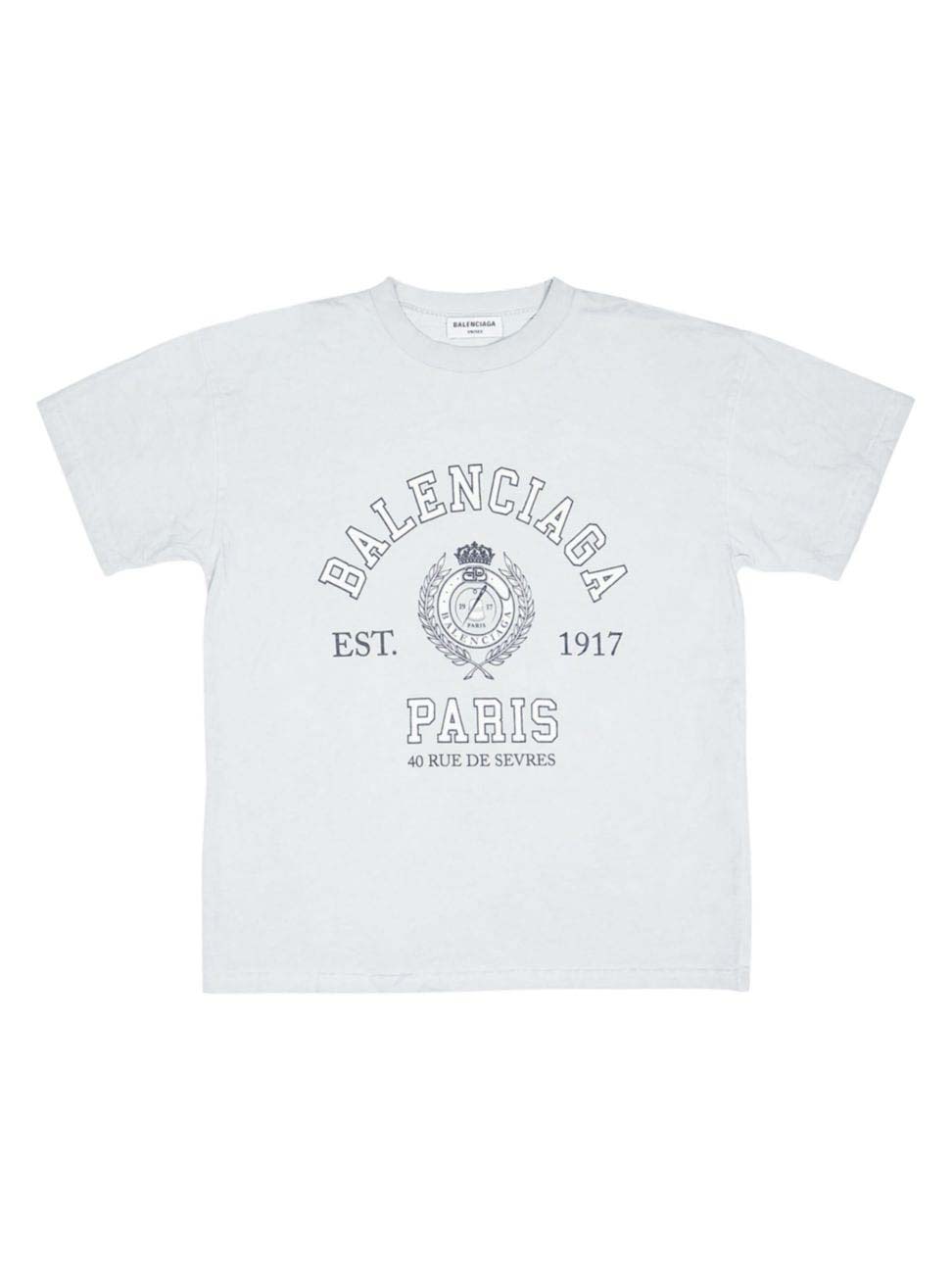 T-shirt Balenciaga College 1917 T-Shirt Hvid | 612965TMV989012, 0