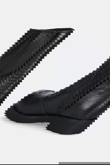 Sneakers og sko Maison Margiela MM6 Maison Margiela Ribbed Leather Boots Sort | SH3WU0015.P7431.T8013, 2