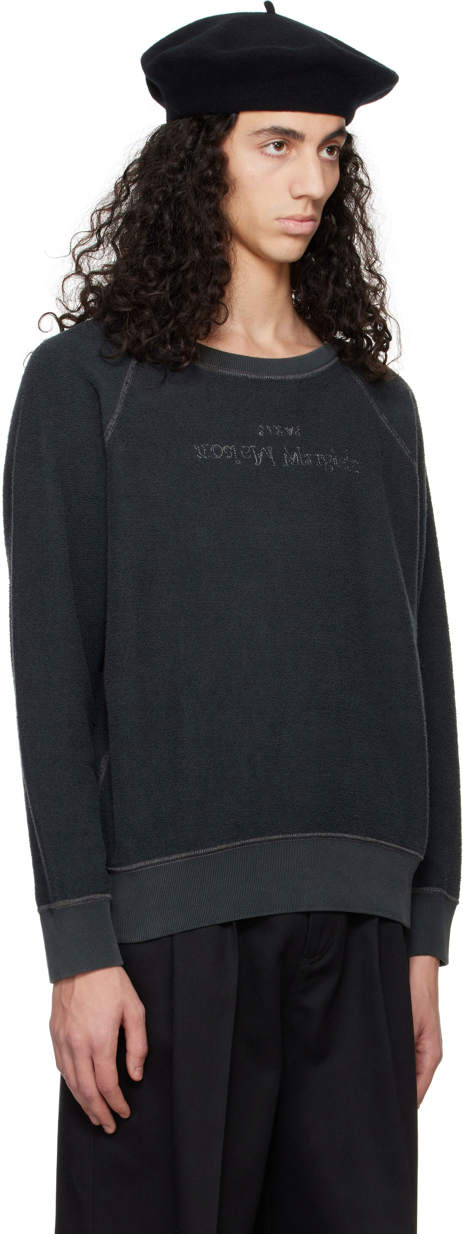 Sweater Maison Margiela Maison Margiela Cotton Sweatshirt Sort | S50GU0228 M25021, 1