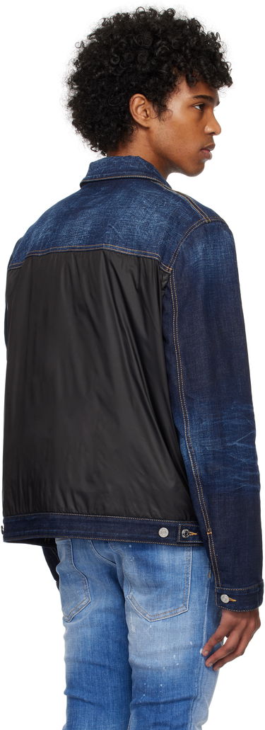 Jakke DSQUARED2 Dsquared2 Denim Puffer Jacket Blå | S74AM1576_S30664, 2