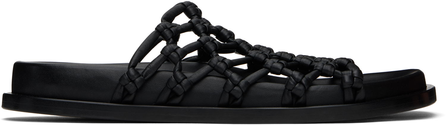 Sneakers og sko Jil Sander Jil Sander Hand-Knotted Sandals Sort | J15WX0008_P5810, 0