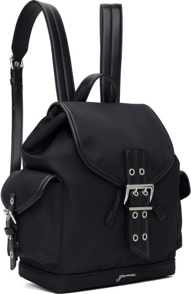 Rygsæk GANNI GANNI Small Bucky Nylon Backpack Sort | A6528, 1