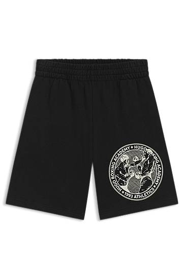 Shorts BOSS Cotton-Terry Shorts with Boxing Academy Graphic Sort | 50542413, 0