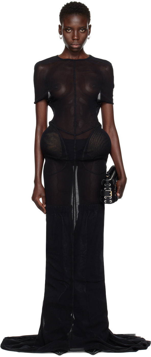 Kjole Jean Paul Gaultier Jean Paul Gaultier Shayne Oliver Edition Maxi Dress Sort | 24/27-F-RO249-T001-00