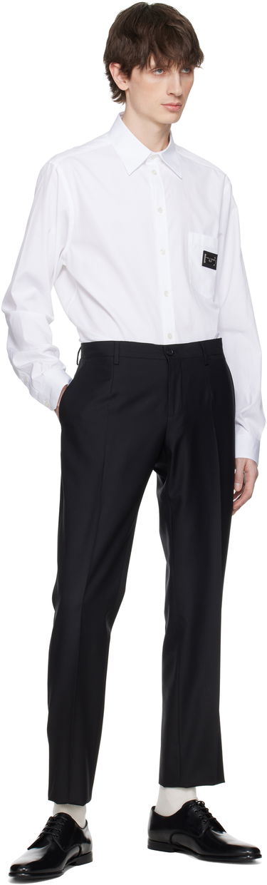 Skjorte Dolce & Gabbana Black Martini-Fit Shirt Sort | G5JG4TFU5U8, 3