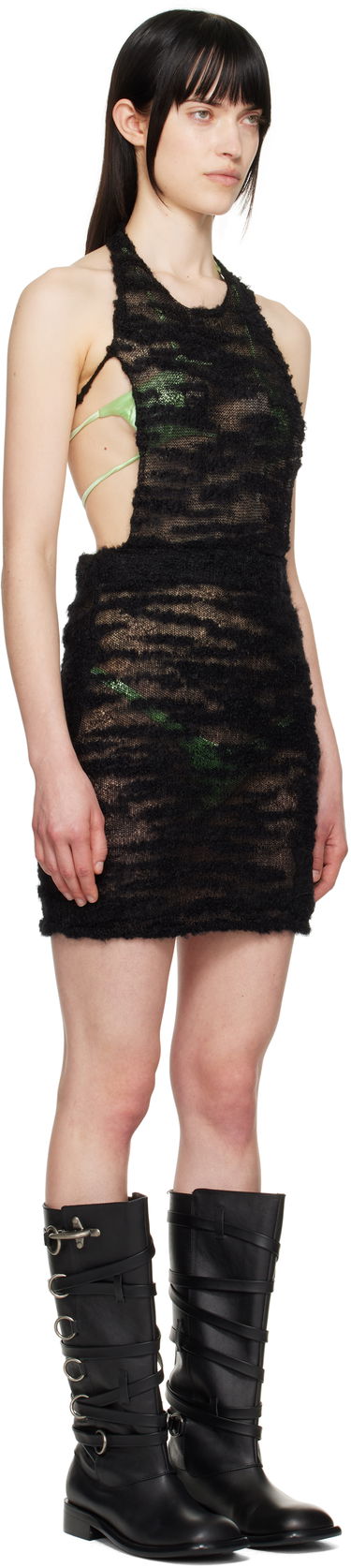 Kjole Andersson Bell Andersson Bell Cloud Halter Knit Minidress Sort | atb1262w, 1