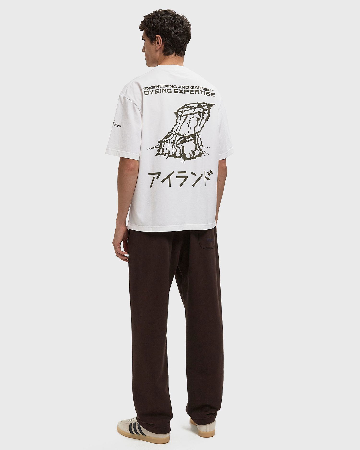 T-shirt Stone Island Short Sleeve Katakana Graphic T-Shirt Hvid | K2S152100021S0236.V0001, 1