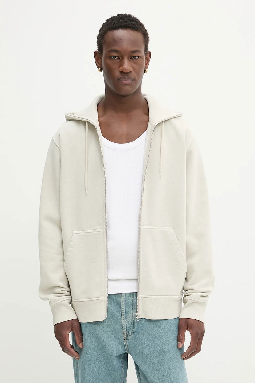 Sweatshirt Samsoe Samsoe Samsoe Samsoe SAPIGMENT Full-Zip Hoodie Beige | M24300037