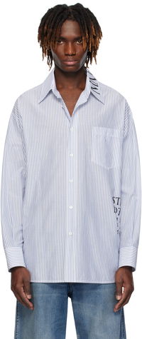 MM6 Maison Margiela Asymmetric Striped Poplin Shirt