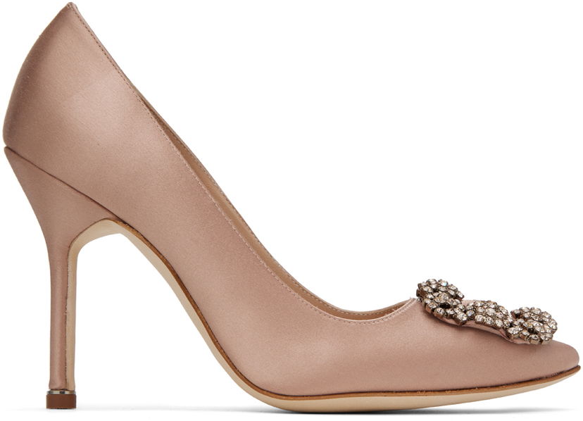 Smykker Manolo Blahnik Manolo Blahnik Hangisi Satin Pumps Lyserød | 9XX-0669