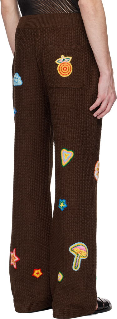 Joggingbukser Casablanca Casablanca Motif Crochet Sweatpants Brun | MS25-KW-915-01, 2
