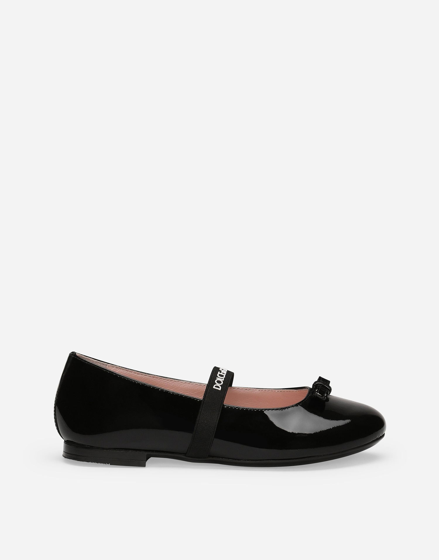 Sneakers og sko Dolce & Gabbana Patent Leather Ballet Flats With Bow Sort | D11294A483180999, 0