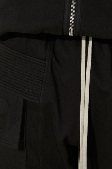 Cargo bukser Rick Owens Rick Owens Creatch Cargo Cropped Drawstring Sweatpants Sort | DU02D2371.RIG, 4