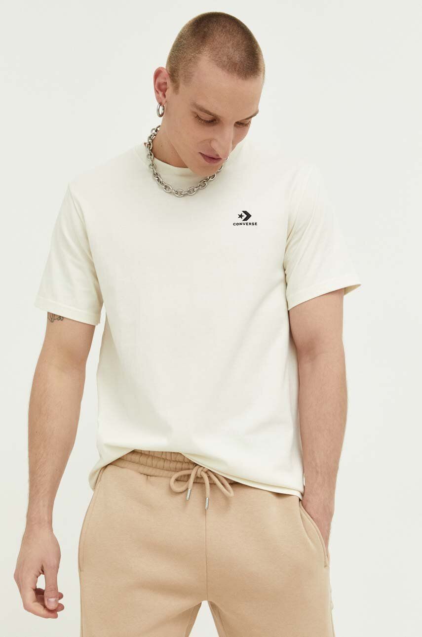 T-shirt Converse Go-To Embroidered Star Chevron Standard Fit T-Shirt Beige | 10023876.A19, 0