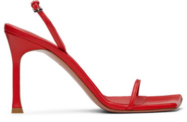 Tilbehør Amina Muaddi Amina Muaddi Maya Slingback Heeled Sandals Rød | MAYA SLINGBACK NAPPA, 0