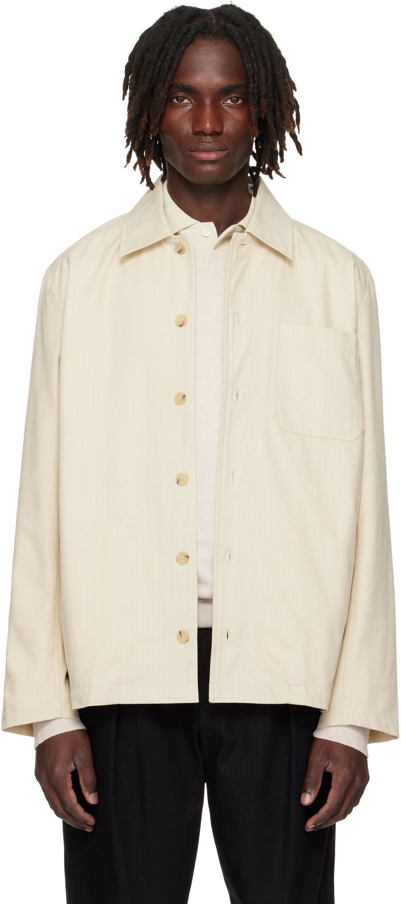 Jakke A.P.C. A.P.C. Jeffray Jacket Hvid | COHHW-H02991