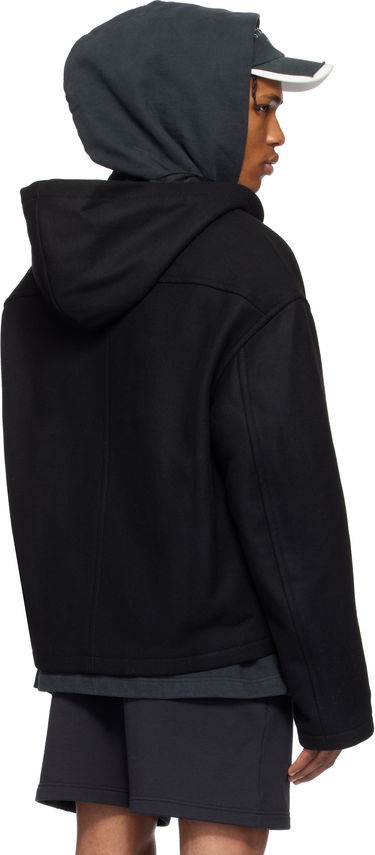 Jakke Acne Studios Acne Studios Hooded Wool Blend Jacket Sort | B90811-, 2